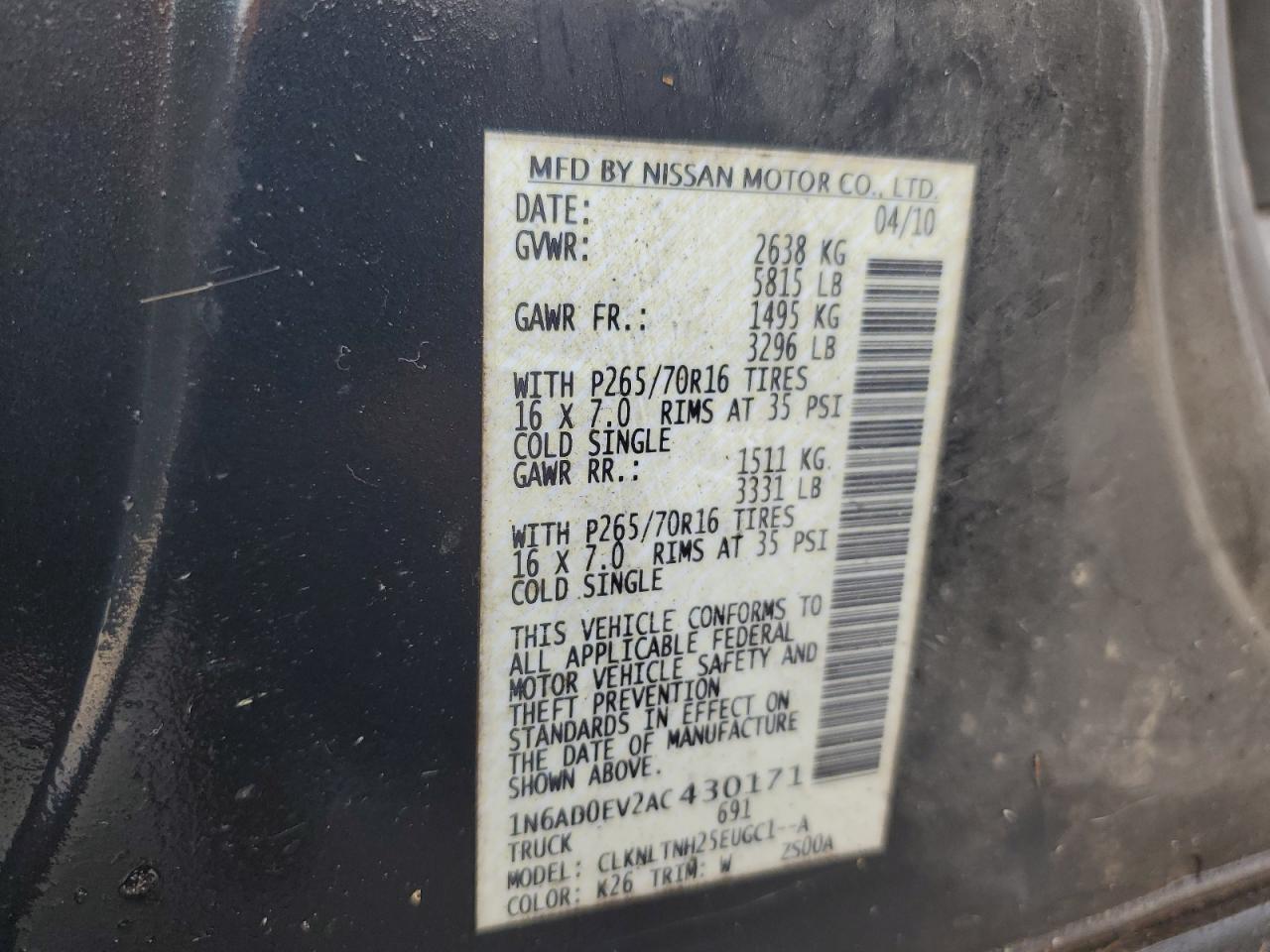 NISSAN FRONTIER CREW CAB SE