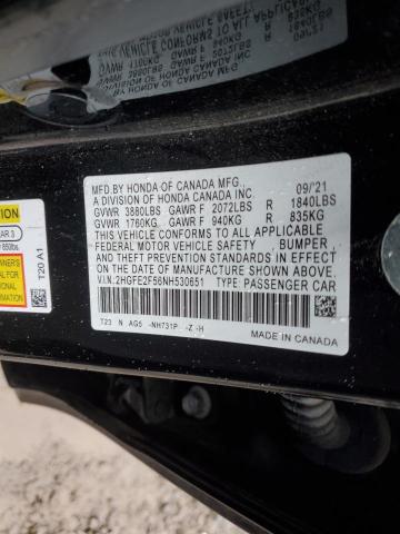 2022 HONDA CIVIC SPOR - 2HGFE2F56NH530651