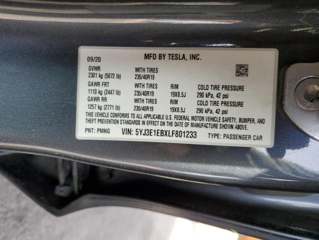 2020 TESLA MODEL 3 - 5YJ3E1EBXLF801233