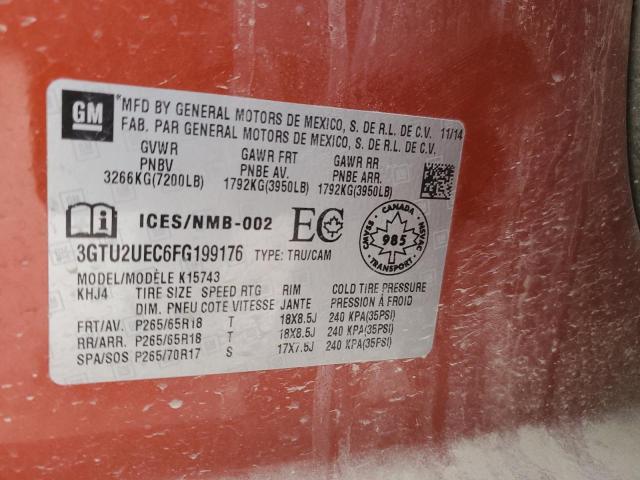 2015 GMC SIERRA K15 - 3GTU2UEC6FG199176
