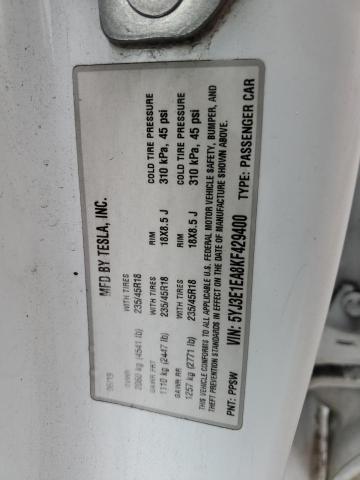 2019 TESLA MODEL 3 - 5YJ3E1EA8KF429400