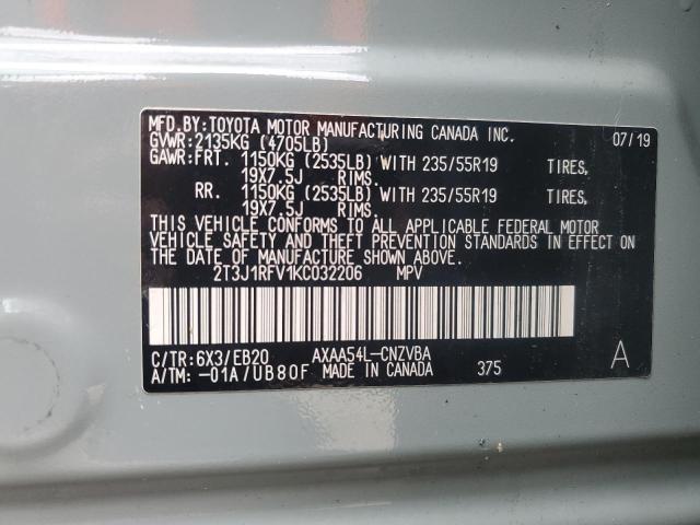 2019 TOYOTA RAV4 ADVEN - 2T3J1RFV1KC032206