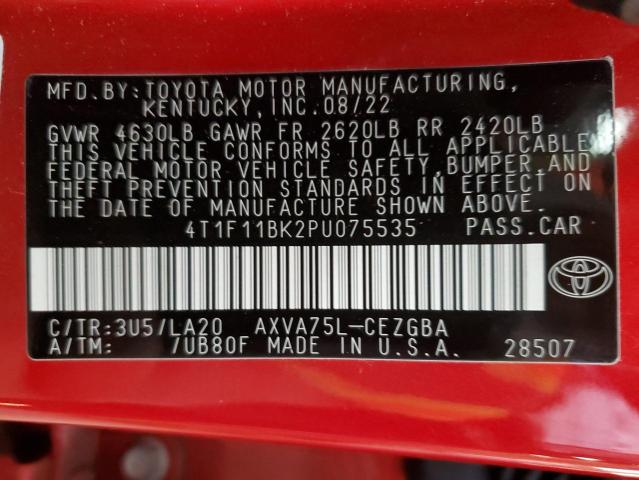 2023 TOYOTA CAMRY XLE - 4T1F11BK2PU075535