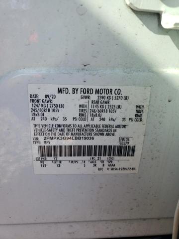 2020 FORD EDGE SE - 2FMPK3G94LBB19036