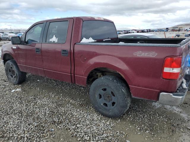FORD F150 SUPER 2005 maroon crew pic gas 1FTPW14515KE21102 photo #3