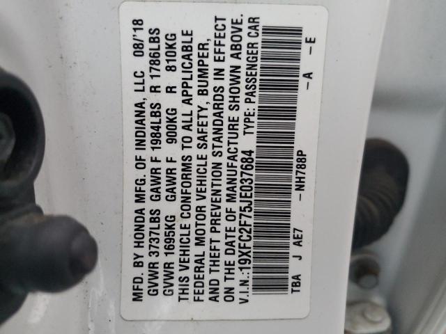 2018 HONDA CIVIC EX - 19XFC2F75JE037684
