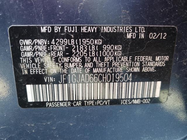 2012 SUBARU IMPREZA PR - JF1GJAD66CH019504