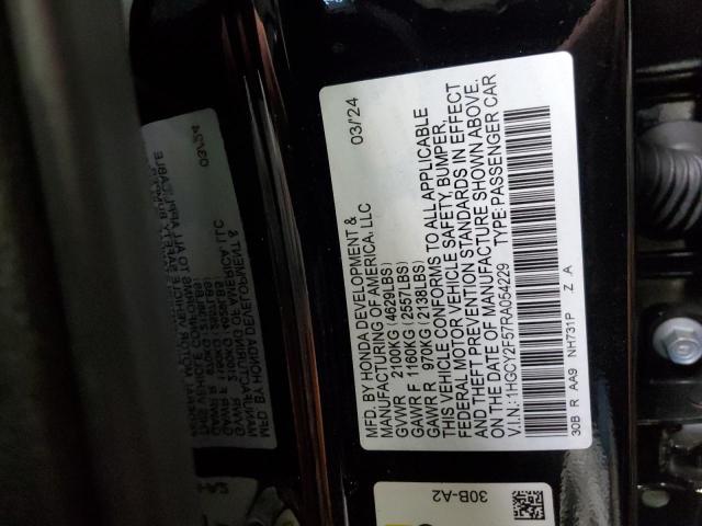 2024 HONDA ACCORD HYB - 1HGCY2F57RA054229