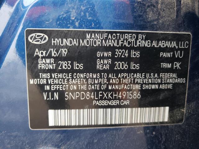 2019 HYUNDAI ELANTRA SE - 5NPD84LFXKH491586