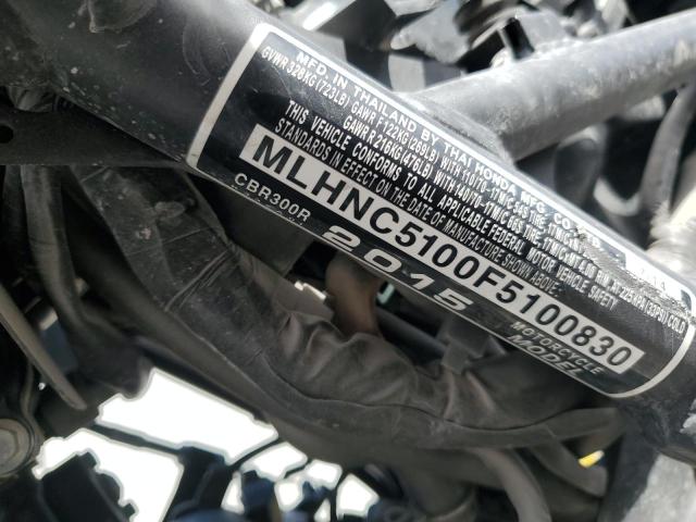 2015 HONDA CBR300 R MLHNC5100F5100830