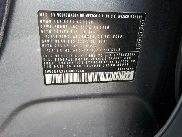 2019 VOLKSWAGEN TIGUAN SE - 3VV3B7AX8KM006268
