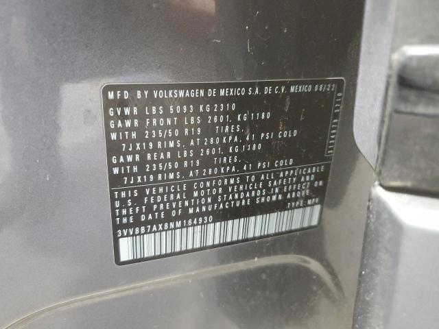 2022 VOLKSWAGEN TIGUAN SE 3VV8B7AX8NM164930