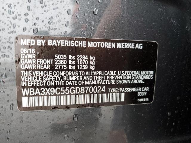 2016 BMW 335 XIGT WBA3X9C55GD870024