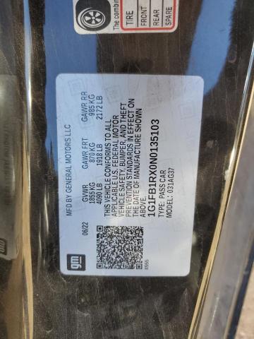 2022 CHEVROLET CAMARO LS - 1G1FB1RX0N0135103