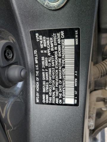 2020 HONDA CIVIC SPOR - SHHFK7H41LU410282