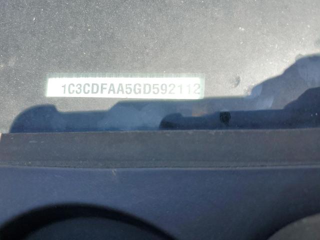 2016 DODGE DART SE 1C3CDFAA5GD592112