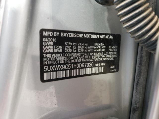 2017 BMW X3 XDRIVE2 - 5UXWX9C51H0D97930