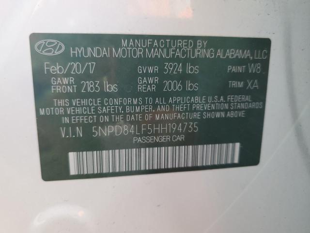 2017 HYUNDAI ELANTRA SE - 5NPD84LF5HH194735