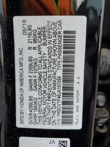 2018 HONDA ACCORD EX - 1HGCV1F46JA167099