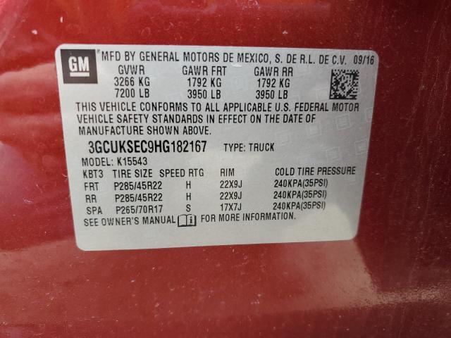 2017 CHEVROLET SILVERADO - 3GCUKSEC9HG182167