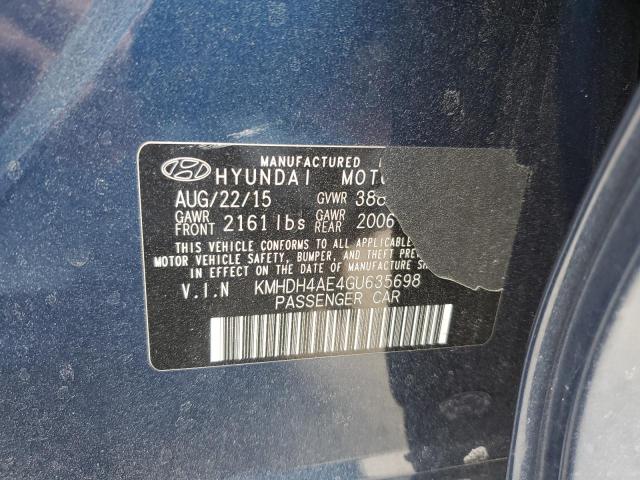 2016 HYUNDAI ELANTRA SE KMHDH4AE4GU635698