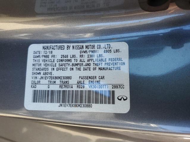 2019 INFINITI Q60 PURE JN1EV7EK8KM230880