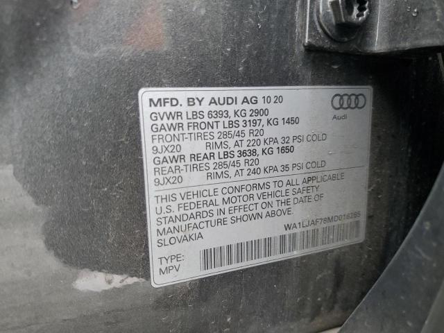 2021 AUDI Q7 PREMIUM - WA1LJAF78MD016265