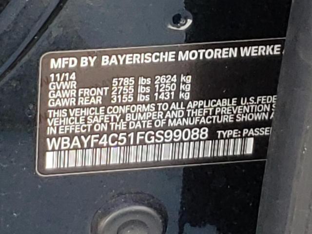 2015 BMW 740 LXI WBAYF4C51FGS99088