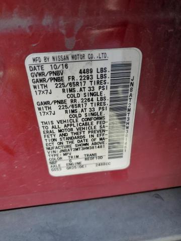 2017 NISSAN ROGUE S - JN8AT2MT3HW381481
