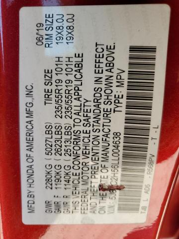 2020 ACURA RDX TECHNO - 5J8TC2H56LL004638