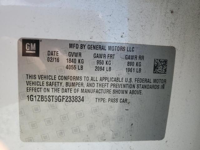 2016 CHEVROLET MALIBU LS - 1G1ZB5ST9GF233834