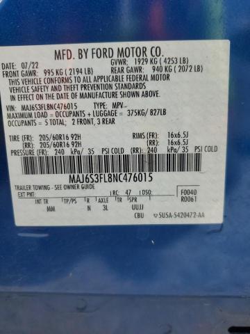 2022 FORD ECOSPORT S - MAJ6S3FL8NC476015