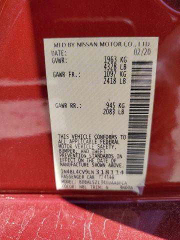 2020 NISSAN ALTIMA SR - 1N4BL4CV9LN318114