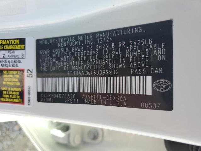 2025 TOYOTA CAMRY XSE - 4T1DAACK4SU099902