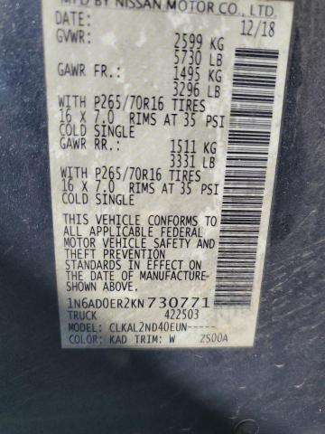 2019 NISSAN FRONTIER S - 1N6AD0ER2KN730771