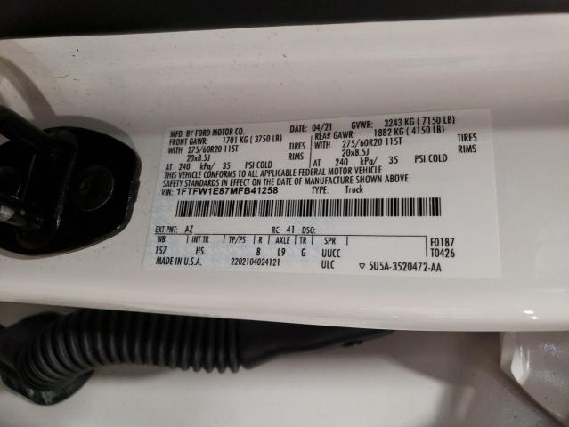 2021 FORD F150 SUPER - 1FTFW1E87MFB41258
