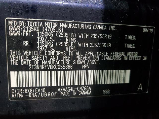 2019 TOYOTA RAV4 LIMIT - 2T3N1RFV8KC055886