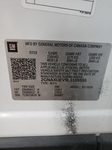 2020 CHEVROLET EQUINOX LT - 2GNAXUEV9L6109555