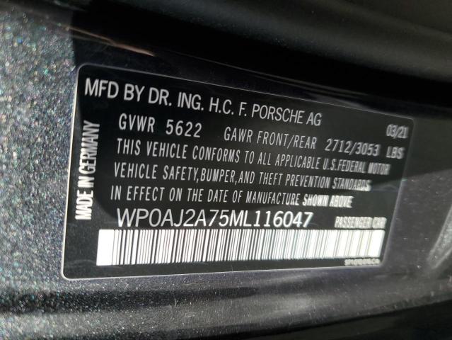 2021 PORSCHE PANAMERA B WP0AJ2A75ML116047
