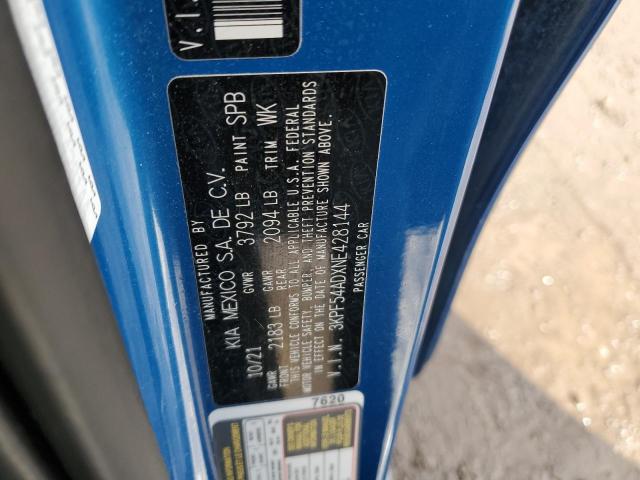 2022 KIA FORTE GT L - 3KPF54ADXNE428144