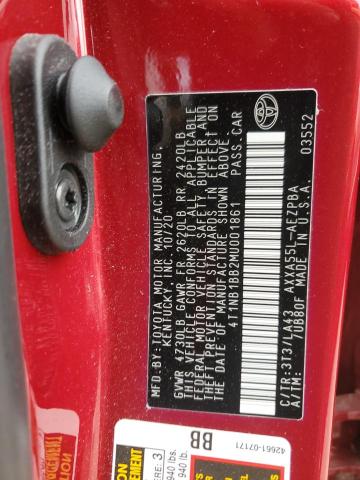 2021 TOYOTA AVALON LIM 4T1NB1BB2MU001861