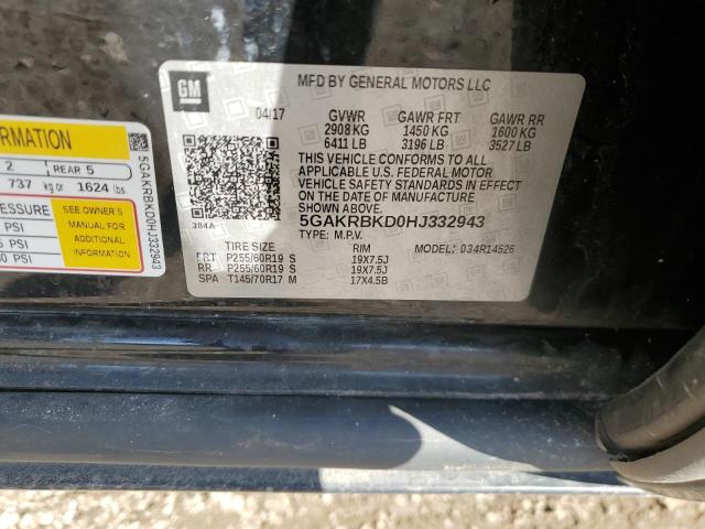 2017 BUICK ENCLAVE - 5GAKRBKD0HJ332943