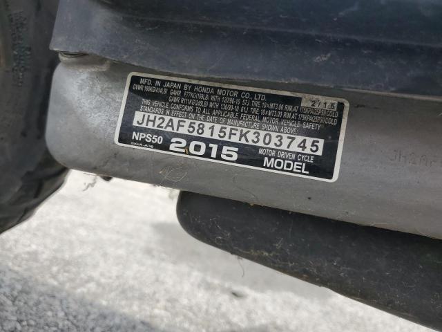 2015 HONDA NPS50 JH2AF5815FK303745