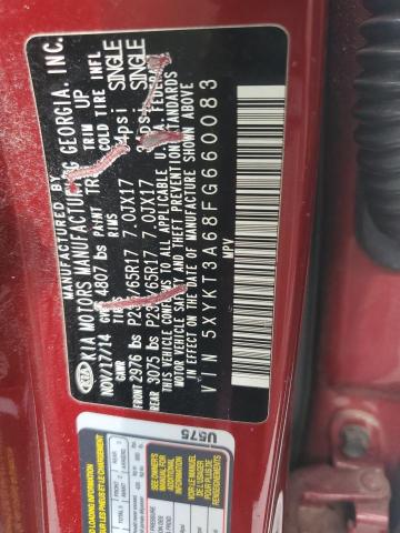 2015 KIA SORENTO LX - 5XYKT3A68FG660083