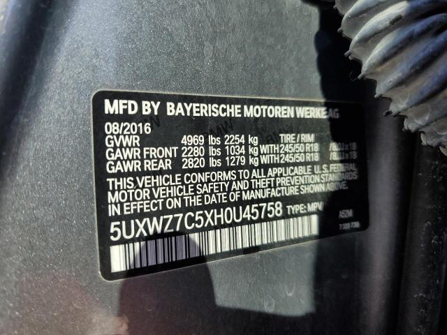 2017 BMW X3 SDRIVE2 - 5UXWZ7C5XH0U45758