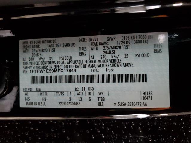 2021 FORD F150 SUPER 1FTFW1E59MFC17844