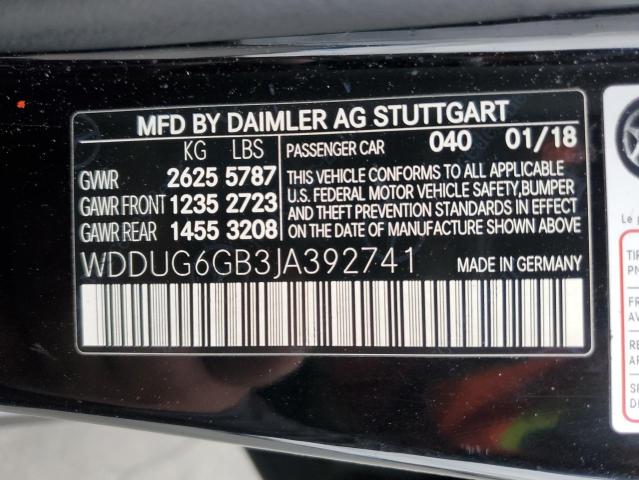 2018 MERCEDES-BENZ S 450 WDDUG6GB3JA392741