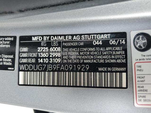 2015 MERCEDES-BENZ S 63 AMG - WDDUG7JB9FA091929