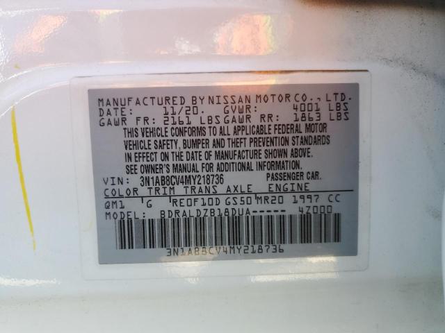 2021 NISSAN SENTRA SV - 3N1AB8CV4MY218736