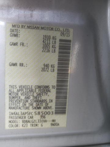 2015 NISSAN ALTIMA 2.5 - 1N4AL3AP5FC585003